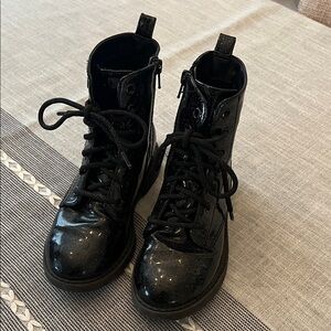 Black Girls Lace-Up Boots